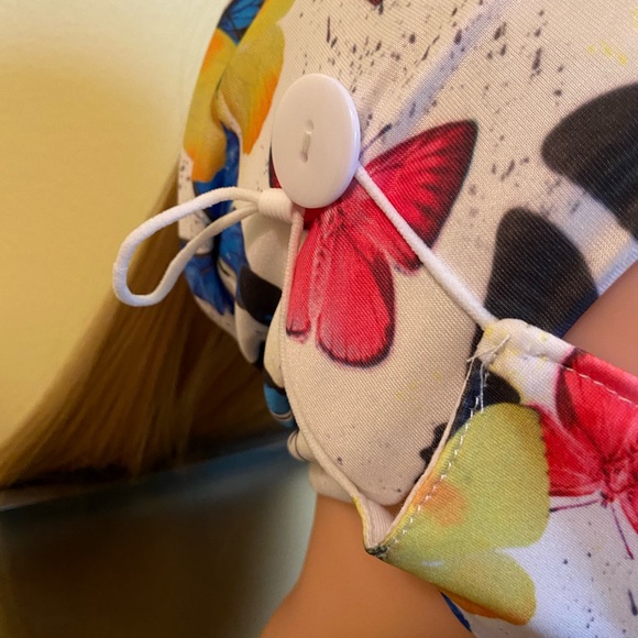 Colorful Butterfly Head-Wrap Face Mask - Picture 3 of 4